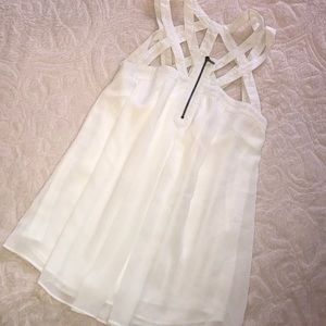 Strappy white blouse!